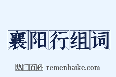 襄阳行组词是什么意思的图片